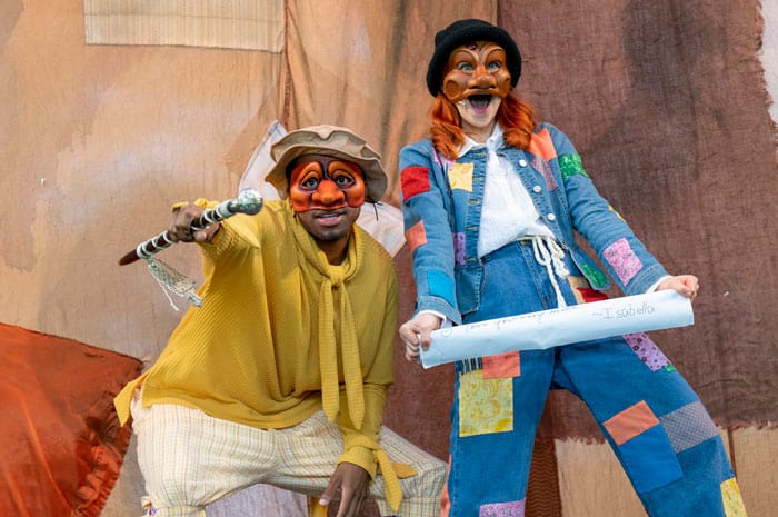 Two actors in the production of Commedia