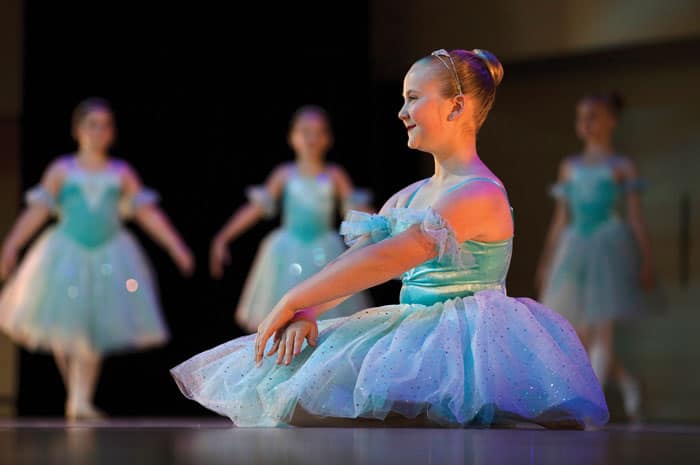 A young girl dancing with the Chautauqua Regional Youth Ballet