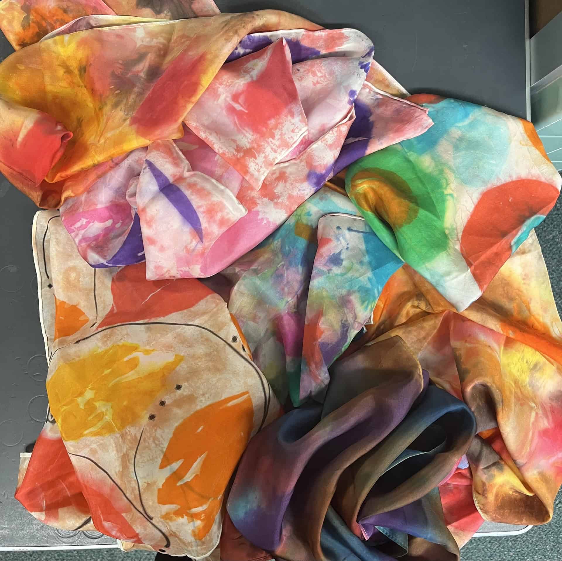 Silk Scarf Dyeing: Quick, Easy and Fun! Week 1