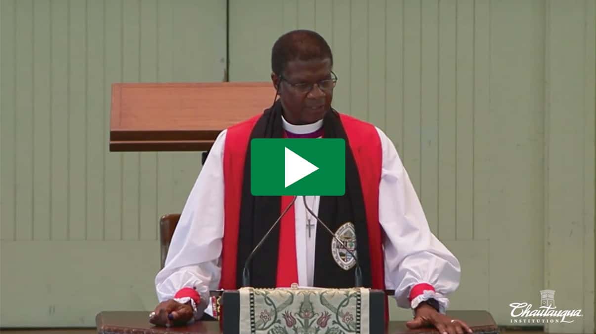 Bishop Sutton speaking at morning worship