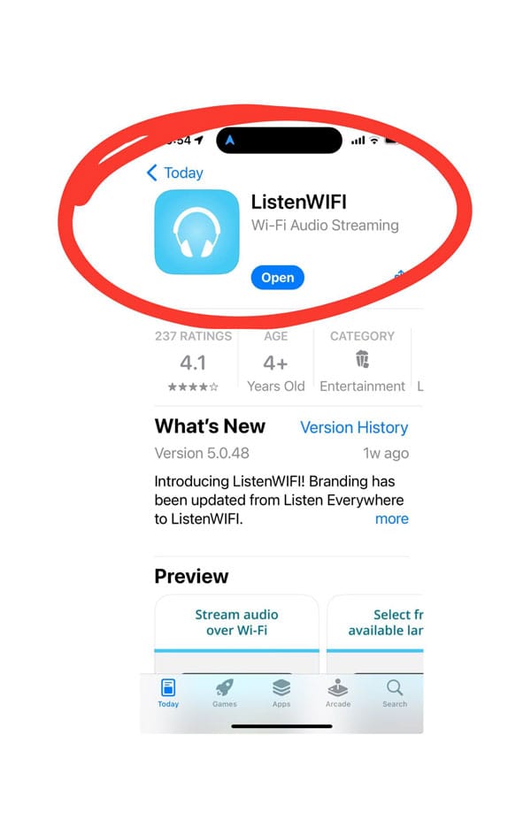 ListenWiFi app