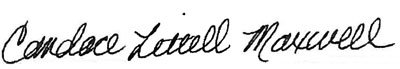 Candace Maxwell's signature