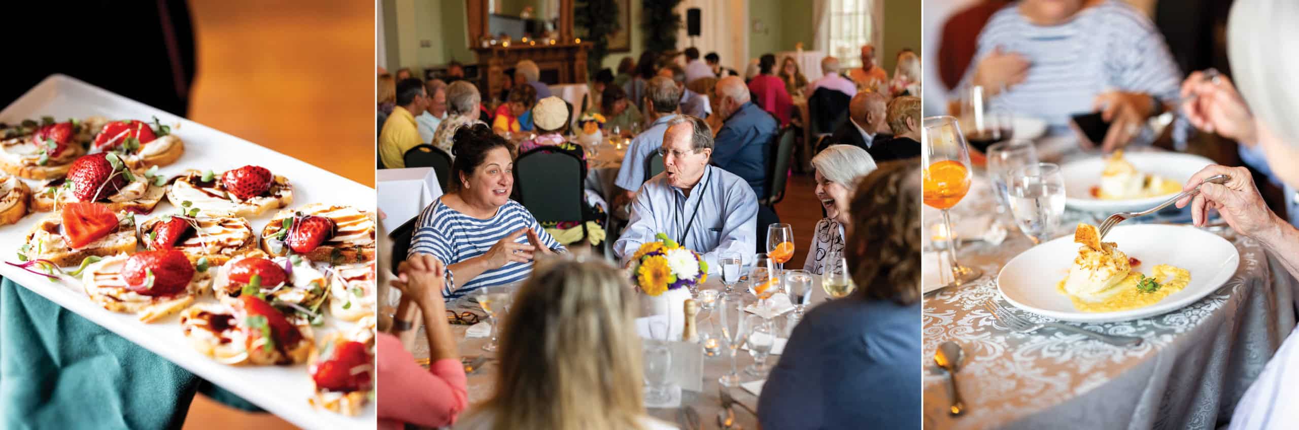 People enjoying a Chef Tasting Series dinner