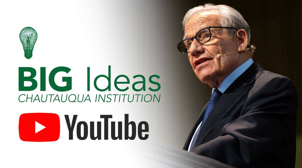 Big Ideas on YouTube with a photo of Bob Woodward