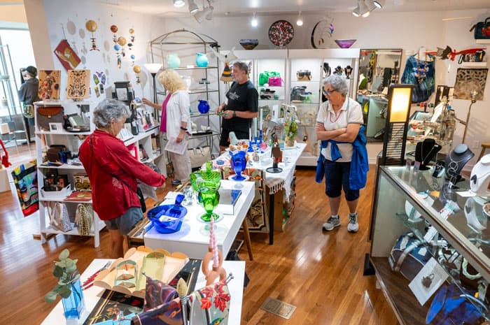 Customers browsing The Gallery Store