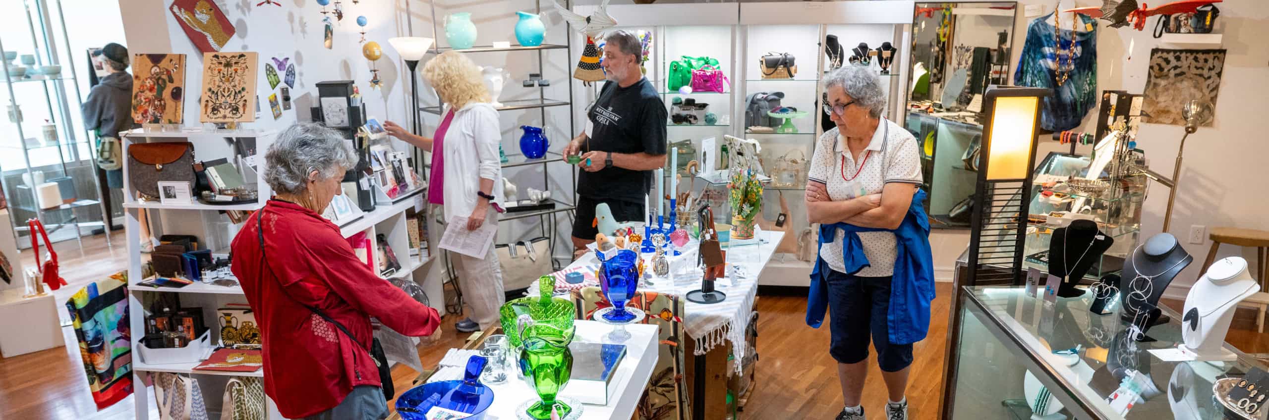 Customers browsing The Gallery Store