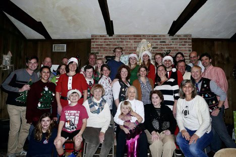 The Wenzler, Buckley and Cronin family gathered for a group photo on Christmas