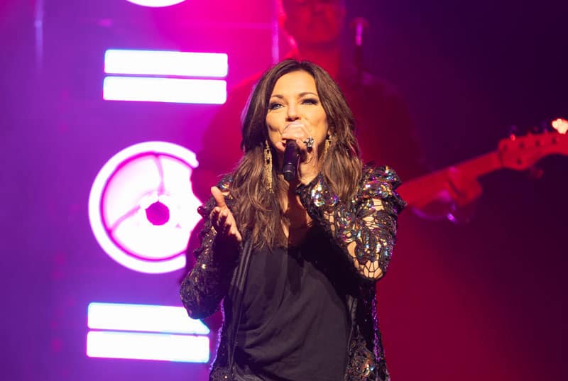 Martina McBride singing during a concert